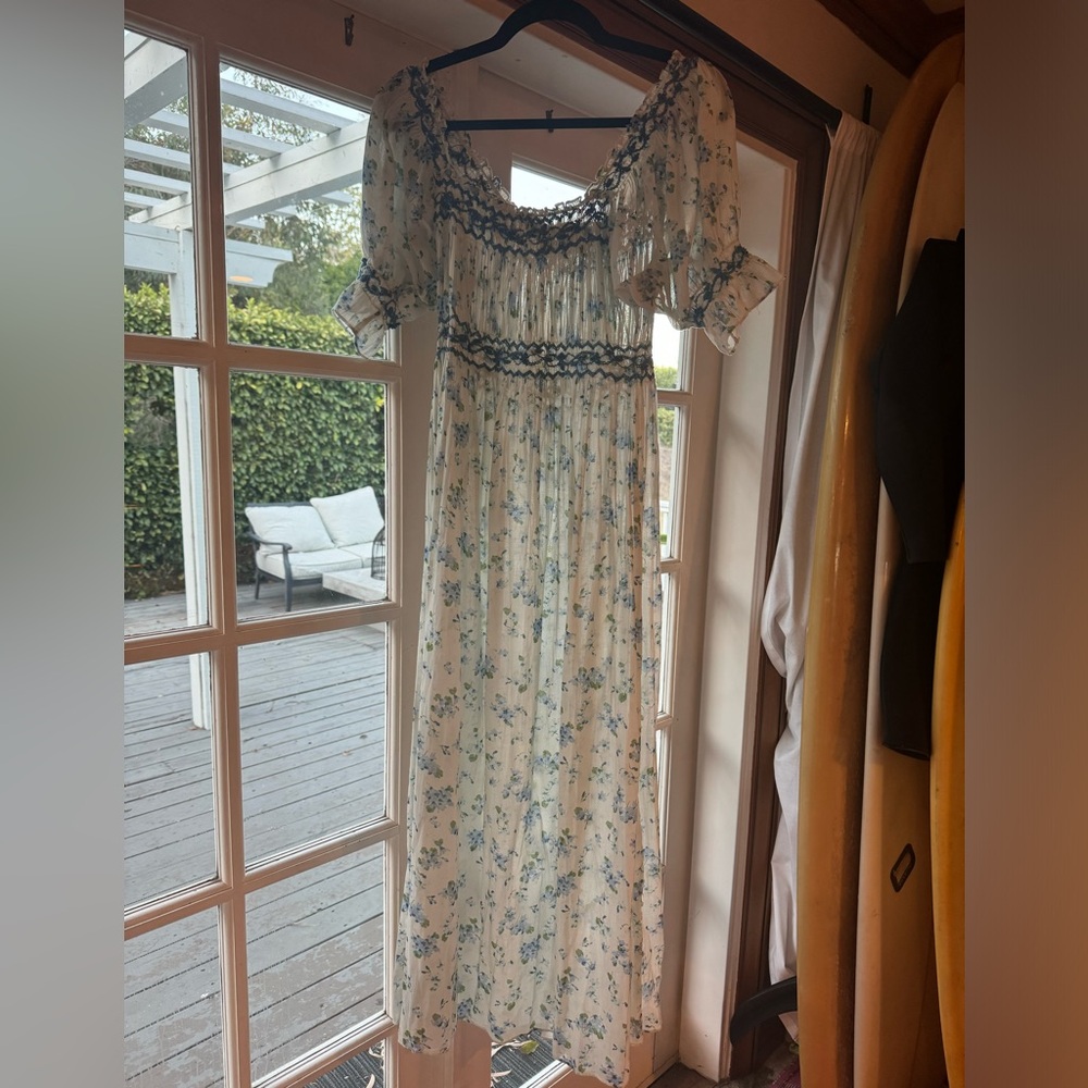 Doen Eclipse Dress in Blue Primrose Floral - Picture 3 of 9